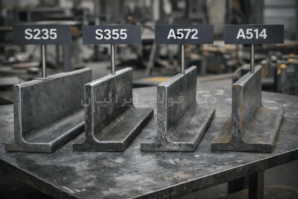 مقایسه رفتار گریدهای فولادی رایج